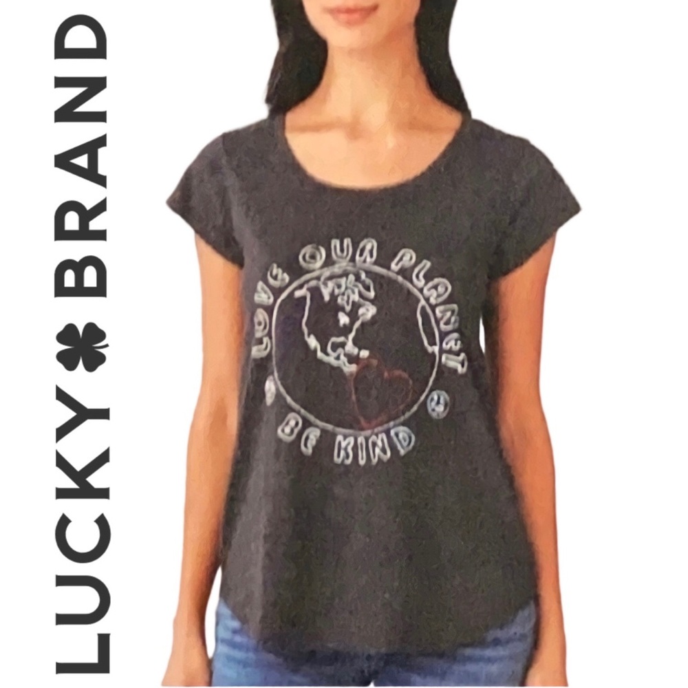 Lucky 🍀 Brand Tee Be Kind Love Our Planet 🌎 S/M/L NWOT